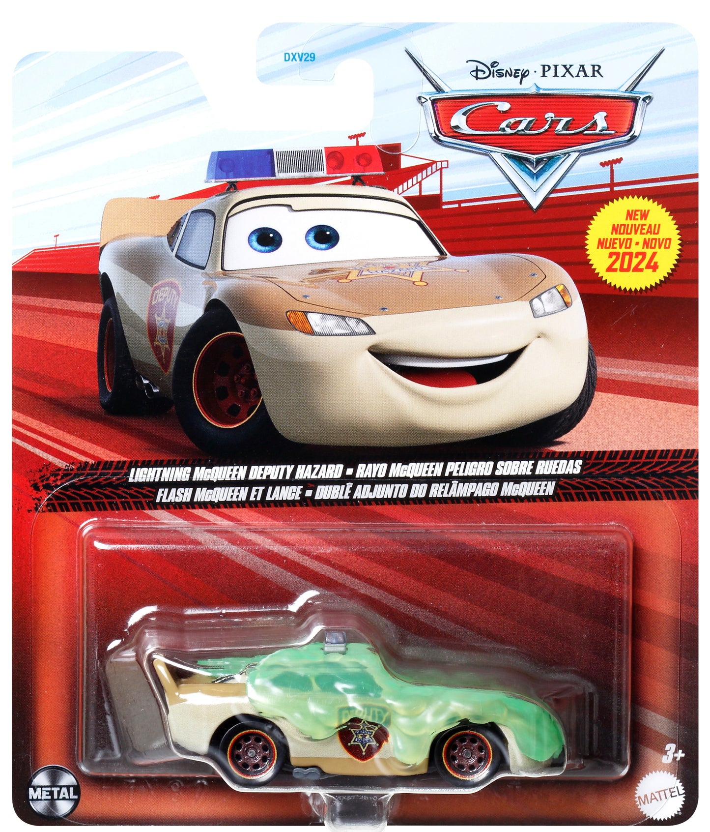 AA - Flash McQueen - Deputy Hazard recouvert de slime - Disney Cars